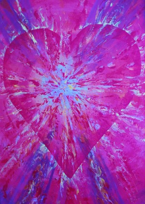 DJ Khamis Artwork - Hearts on Fire Blue and Purple