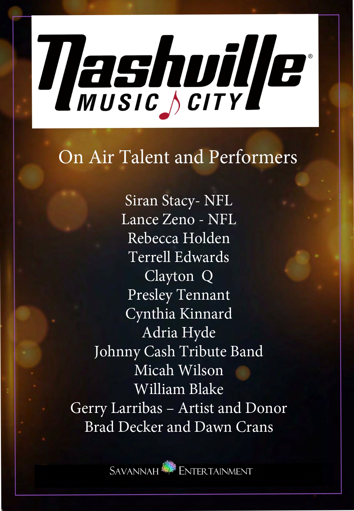 Nashville Music City On Air Talent and Performers